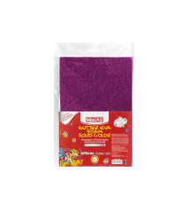 Hirtie gumata cu sclipici Autoadeziva (Foamiran) 20x30cm 2mm. Purpuriu, set din 5 bucăți